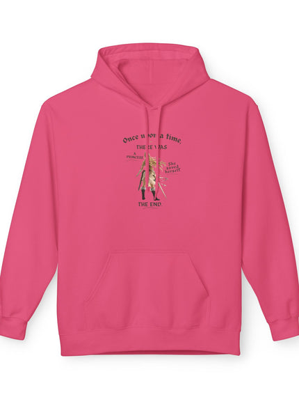 "She Saved Herself V1" (Ink both sides) Unisex Midweight Softstyle Fleece Hoodie