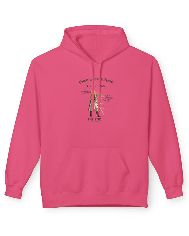 "She Saved Herself" (Ink both sides) Unisex Midweight Softstyle Fleece Hoodie