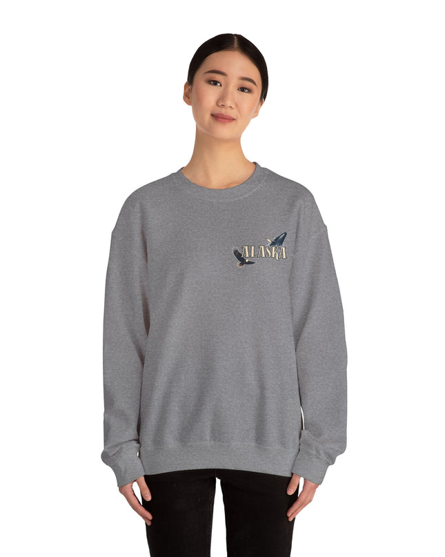 "Alaska" (Ink front and back) Unisex Heavy Blend Crewneck Sweatshirt