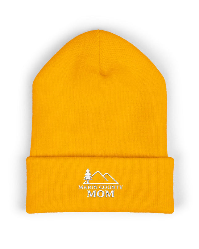 "Marin County Mom" Classic Cuffed Beanie (Embroidery)