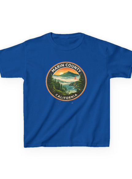"Marin County, Above the Fog - no text" Kids Heavy Cotton Tee