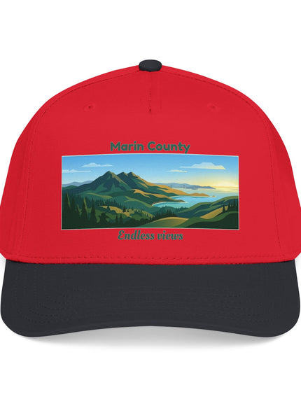 "Marin County - Endless Views" Mid Profile Baseball Cap