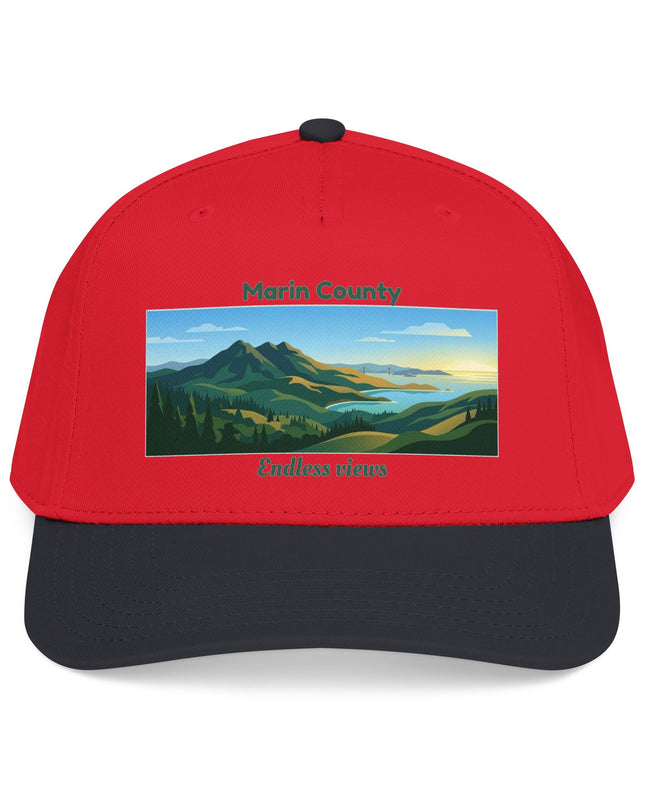 "Marin County - Endless Views" Mid Profile Baseball Cap