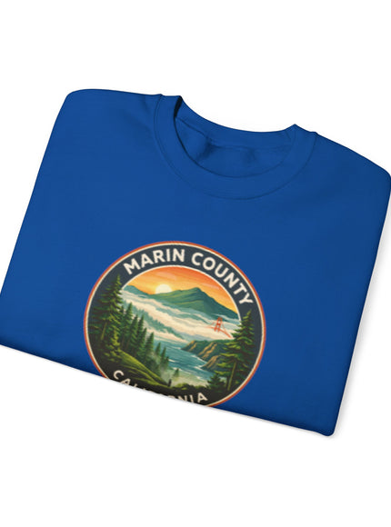 "Marin County, Above the Fog - no text" Unisex Heavy Blend Crewneck Sweatshirt