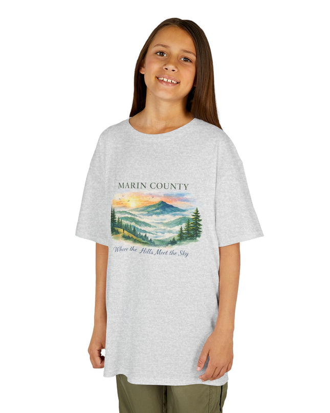 "Marin County, Where the Hills Meet the Sky" Kids Heavy Cotton Tee