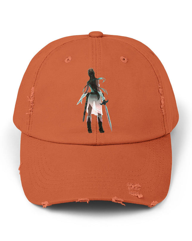 "Female warrior" Unisex Distressed Cap