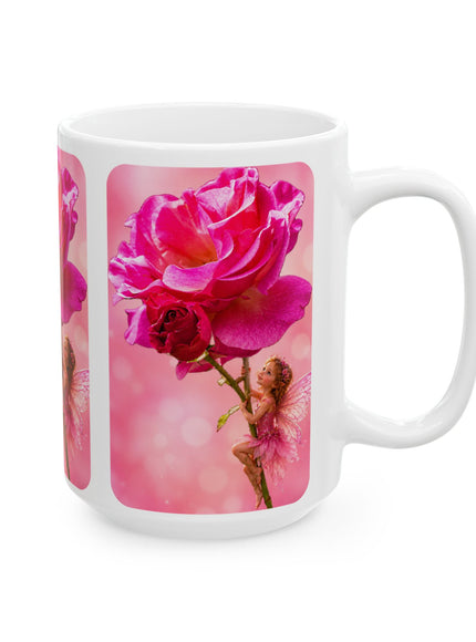 "Fairy Rose" Ceramic Mug, (11oz, 15oz)