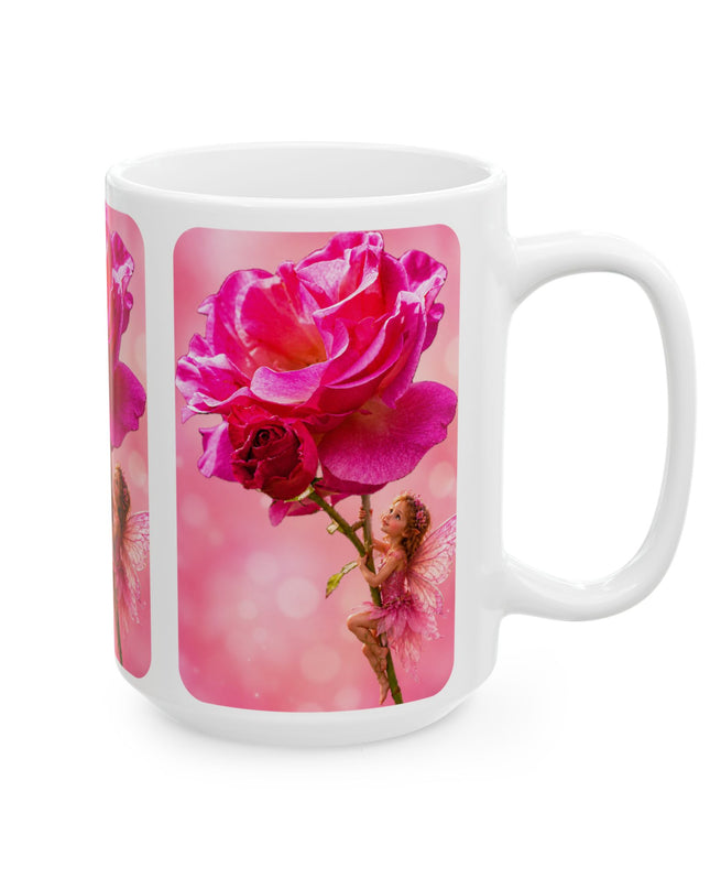 "Fairy Rose" Ceramic Mug, (11oz, 15oz)