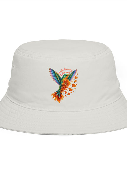 "Hummingbird and Poppies" Bucket Hat