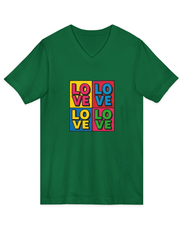 "Love, (Andy Warhol style)" Ladies' V-Neck T-Shirt