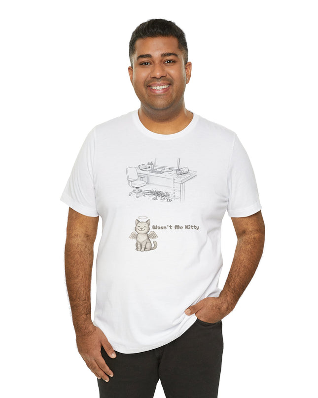 "Wasn't Me Kitty - Office" Unisex Jersey Short Sleeve Tee