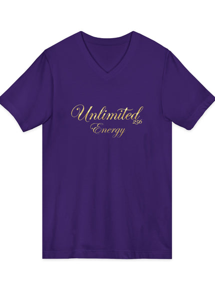 "Unlimited 256 Energy" Unisex Jersey Short Sleeve V-Neck Tee