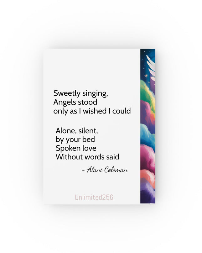 Sweetly, singing, Angels stood..." (poem) Hardcover Journal