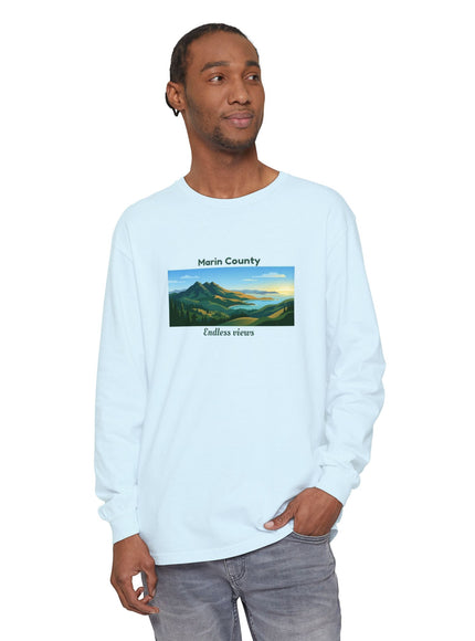 "Marin County - Endless Views" Unisex Garment-dyed Long Sleeve T-Shirt