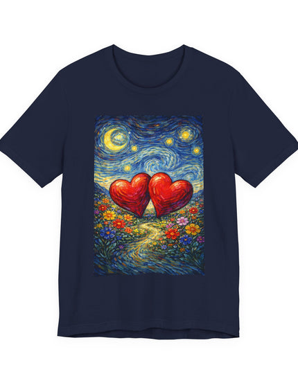 "Valentine's Day - Vincent Van Gogh Style" Unisex Jersey Short Sleeve Tee