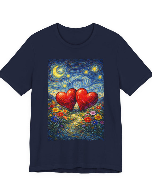 "Valentine's Day - Vincent Van Gogh Style" Unisex Jersey Short Sleeve Tee