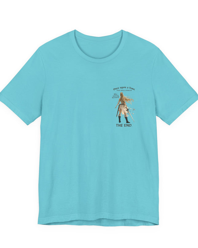 "She Saved Herself" (ink both sides) Unisex Jersey Short Sleeve Tee