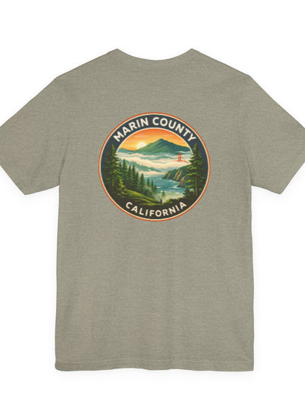"Marin County - Above the Fog - No Text" (2-sided) Unisex Jersey Short Sleeve Tee
