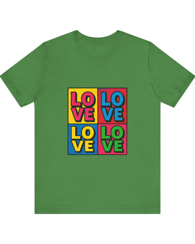 "Love, (Andy Warhol style)" Unisex Jersey Short Sleeve Tee