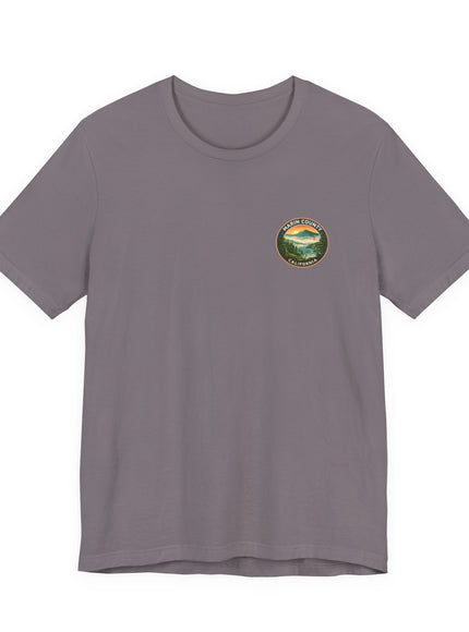"Marin County - Above the Fog - No Text" (2-sided) Unisex Jersey Short Sleeve Tee