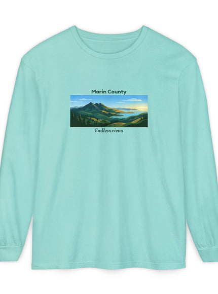 "Marin County - Endless Views" Unisex Garment-dyed Long Sleeve T-Shirt