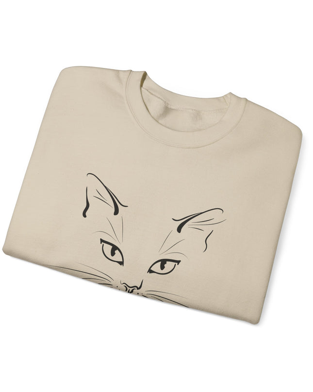 "Cat Face Sketch" Unisex Adult Sweatshirt
