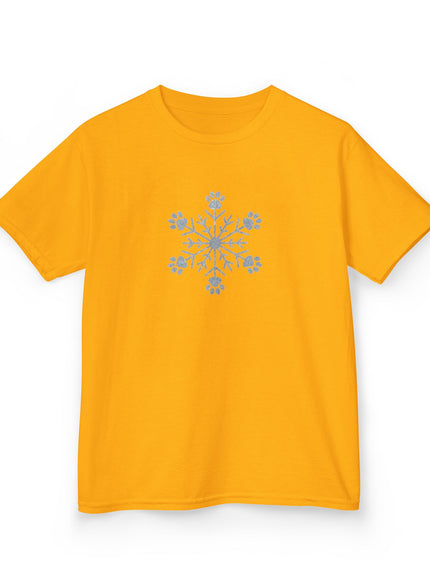 "Snowflake with Paws" Kids Heavy Cotton Tee