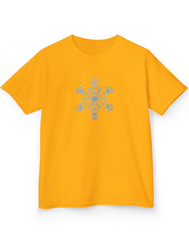 "Snowflake with Paws" Kids Heavy Cotton Tee