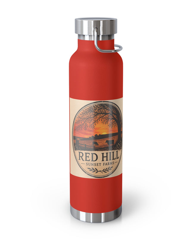 "Red Hill Sunset Farms" Copper Vacuum Insulated Bottle, 22oz