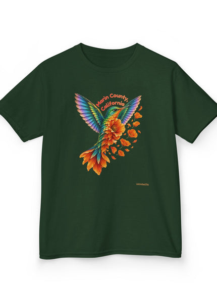 "Hummingbird and Poppies" Kids Heavy Cotton Tee