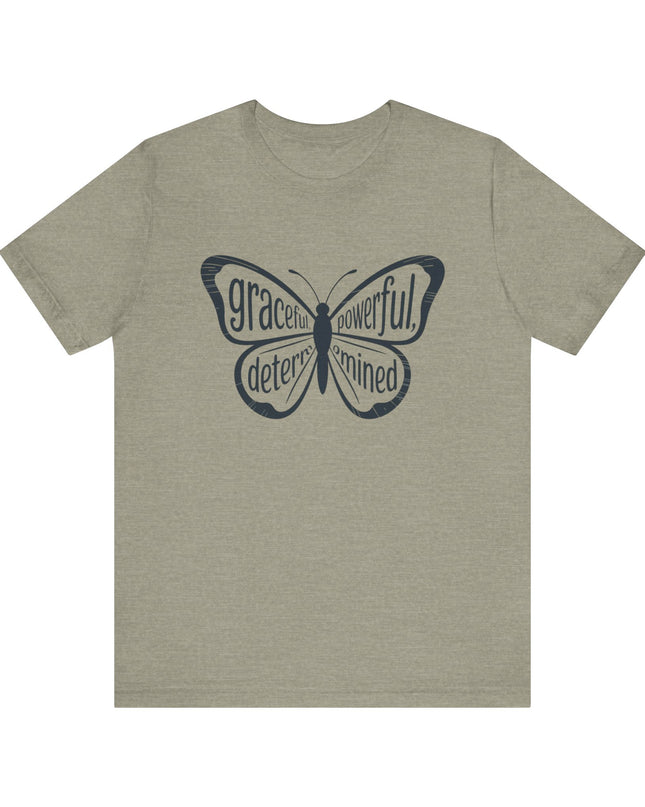 "Butterfly with Words" Unisex Jersey Short Sleeve Tee