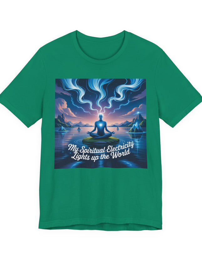 "My spiritual electricity lights up the world" Unisex Jersey Short Sleeve Tee