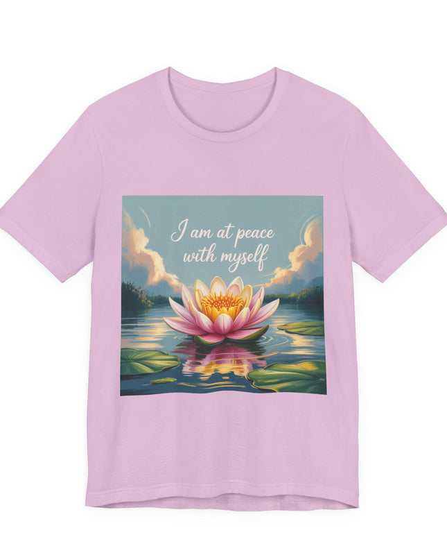 "I am at Peace with Myself" Women's and Men's Jersey Short Sleeve Tee