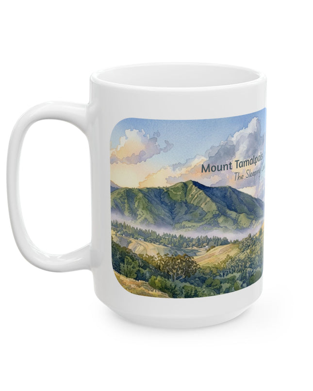 "Mount Tamalpais, the Sleeping Lady" Ceramic Mug, (11oz, 15oz)