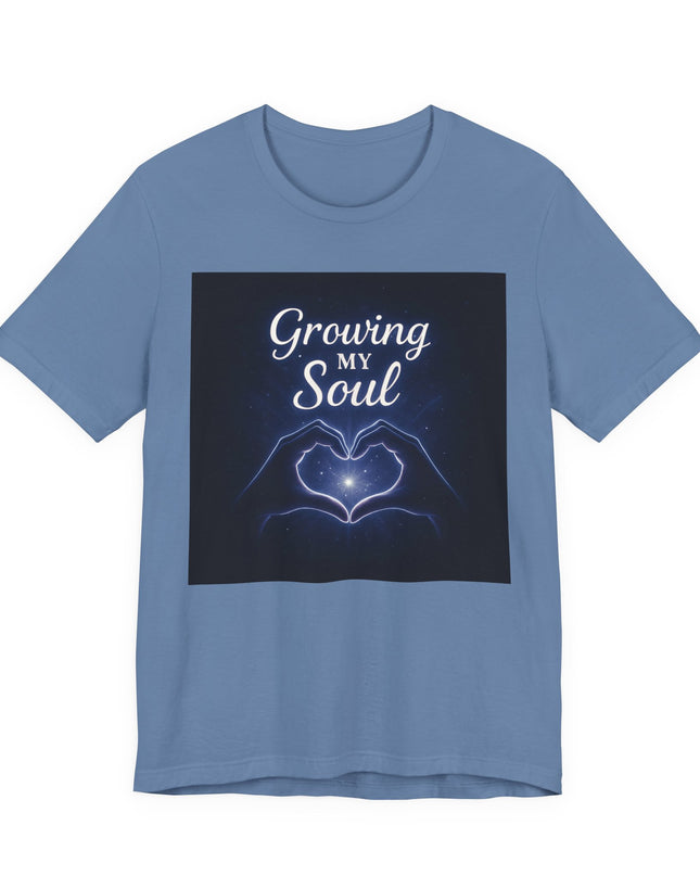 "Growing my soul, blue celestial" Unisex Jersey Short Sleeve Tee