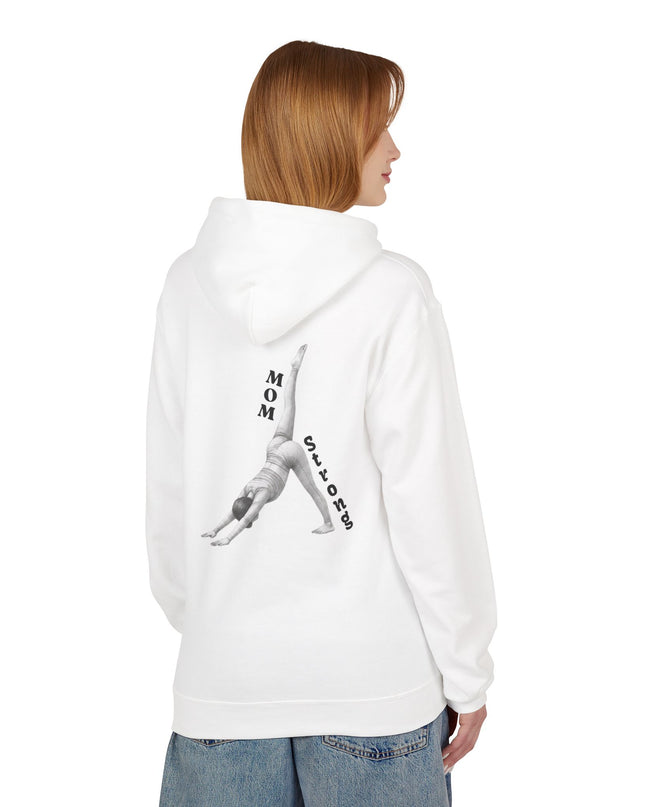 "Mom Strong Pilates" (Darker ink on both sides) Unisex Midweight Softstyle Fleece Hoodie
