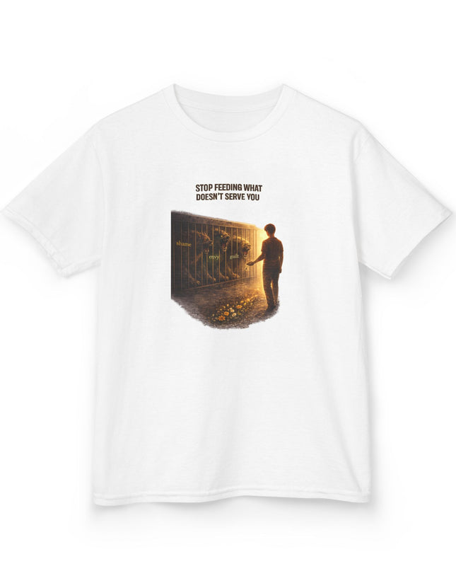 "Stop Feeding What Doesn't Serve You" Kids Heavy Cotton Tee