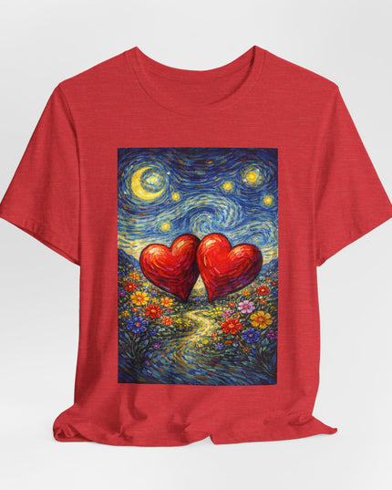 "Valentine's Day - Vincent Van Gogh Style" Unisex Jersey Short Sleeve Tee