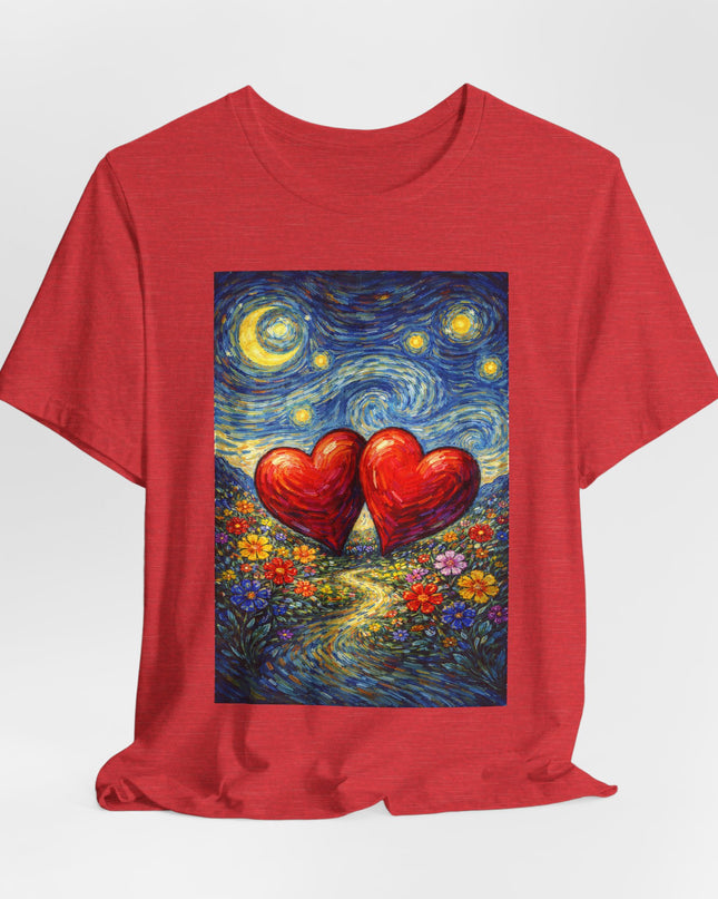 "Valentine's Day - Vincent Van Gogh Style" Unisex Jersey Short Sleeve Tee