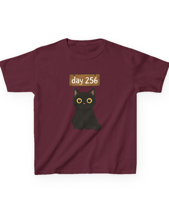 Day 256, no blinking black cat Kids Heavy Cotton Tee by Gildan 5000B