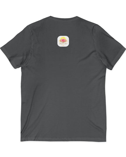 "Happy Valentine's Day" Unisex Jersey Short Sleeve V-Neck Tee