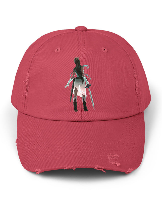 "Female warrior" Unisex Distressed Cap