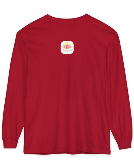"Happy Valentine's Day" Unisex Garment-dyed Long Sleeve T-Shirt