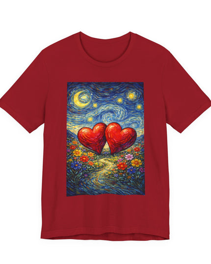 "Valentine's Day - Vincent Van Gogh Style" Unisex Jersey Short Sleeve Tee