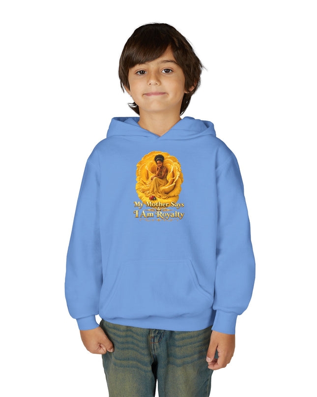"My Mother Says I am Royalty" Youth Heavy Blend Hooded Sweatshirt