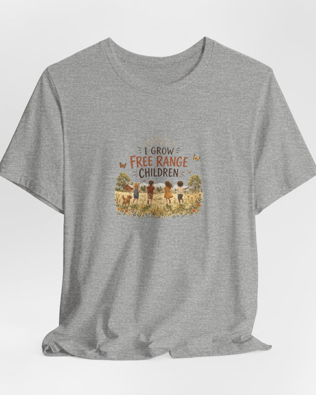 "I Grow Free Range Children" Unisex Jersey Cotton Tee