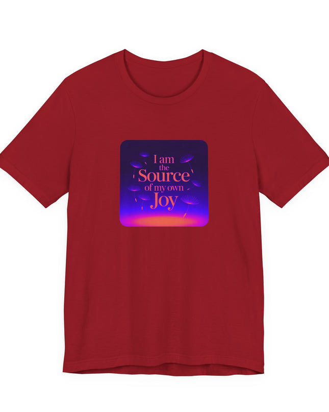 "I Am the Source of my Own Joy, (Energy for Success)" Women's and Men's Jersey Short Sleeve Tee