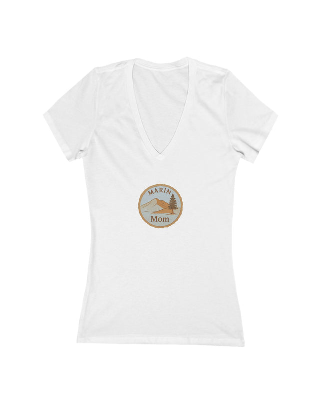 "Marin Mom" Women's Jersey Short Sleeve Deep V-Neck Tee