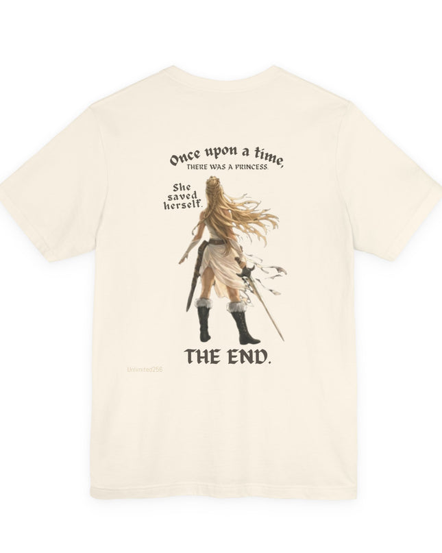 "She Saved Herself" (ink both sides) Unisex Jersey Short Sleeve Tee