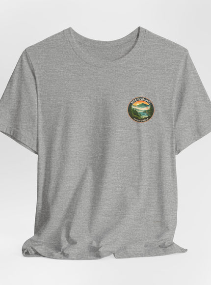 "Marin County - Above the Fog - No Text" (2-sided) Unisex Jersey Short Sleeve Tee